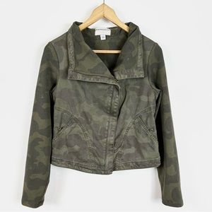 Marrakech Camo Faravel Moto Jacket Anthropologie Stretch Women's Small